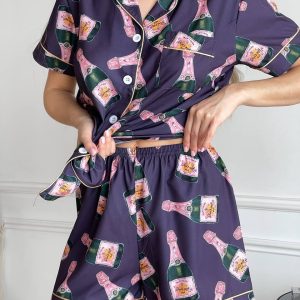 DO3584/6 піжама/ домашній костюм: сорочка, шорти