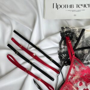 DO3450 Комплектація костюму: бюст з підтяжками, трусики, гартери
