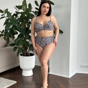 PLUS SIZE купальник з м'яким принтом [SW3596]