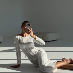 Туніка для пляжу з облягаючим силуетом [SW3568]