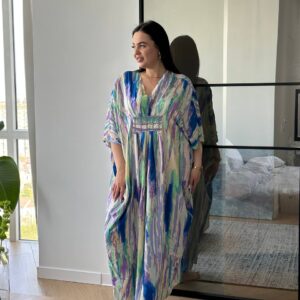 Сукня-туніка з абстрактним принтом для plus size дівчат [SW664/1]