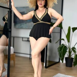 Розкішний чорний танкіні PLUS SIZE [SW3661]